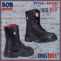 Bottes de Travail 8'' Big Red en Microfibre - Noir