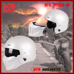 Casque de Moto Modulable/Visage Ouvert WHITE PEARL