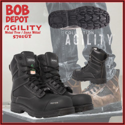 Bottes de Travail AGILITY Tout Cuir - Noir