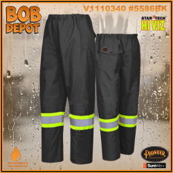 Pantalon 100% Imperméable de 450D - Noir/Hi-Viz