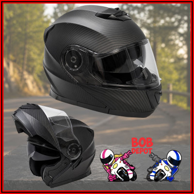 Casque de Moto Modulaire Carbon Design