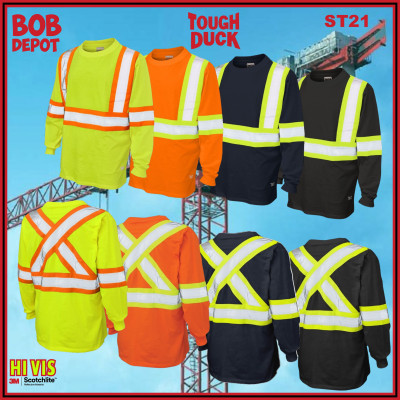 Chandail en Jersey de Coton à Manches Longues - Hi-Viz