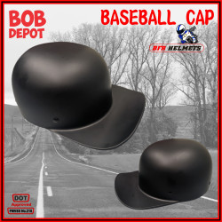 Demi-casque de Moto BASEBALL CAP - Noir Mat