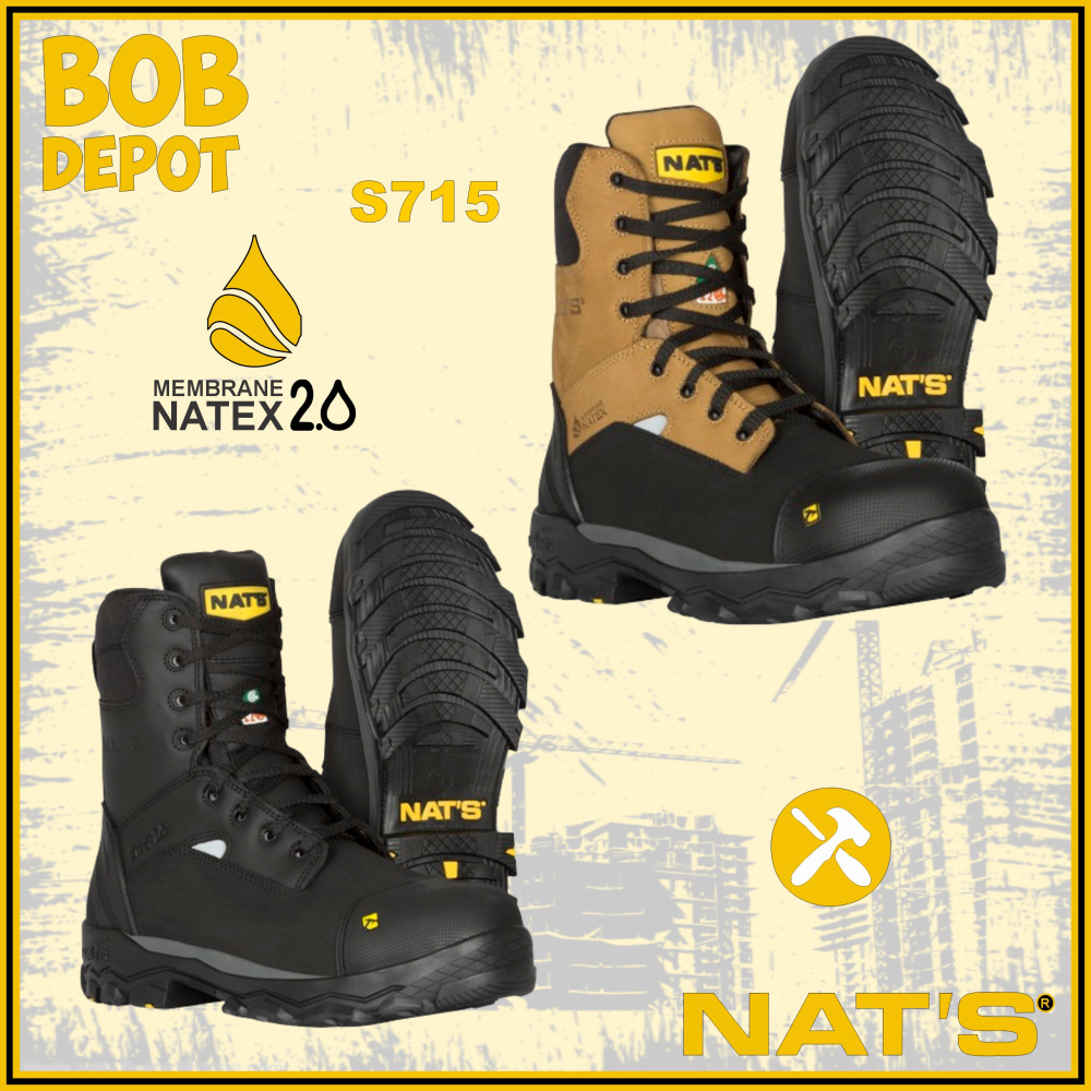 G3T, Noir | Bottes de travail 8'' en cuir avec membrane imperméable