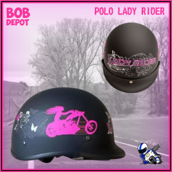 Demi-Casque de Moto Beanie PINK LADY RIDER