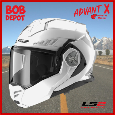Casque de Moto Modulaire Advant X Solid - Blanc