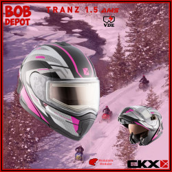 Casque de Motoneige Modulaire TRANZ 1.5 AMS VDE - Noir/Rose