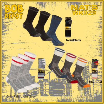 Bas en Laine Mérino Combo - Pqt de 3 Paires