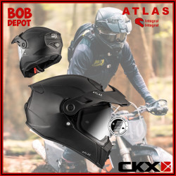 Casque de Moto/Adventure/Hors-Route ATLAS Solid - Noir Mat