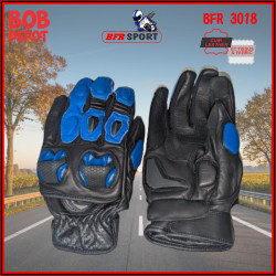 Gants de Moto en Cuir/Tissus avec Protection