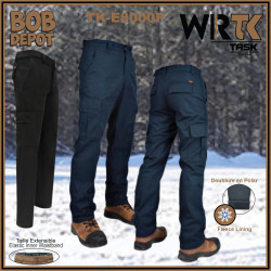 Pantalon de Travail Cargo Doublé en Polar