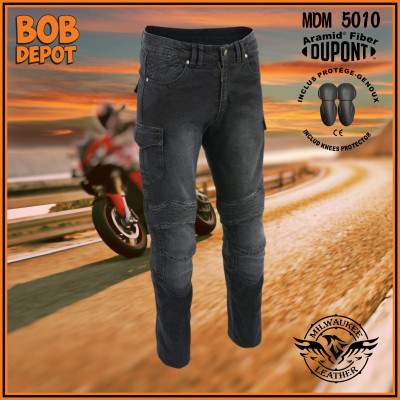 Jeans de Motard Renforcé de Fibres Aramid® par DuPont™