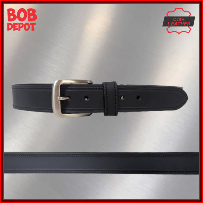 Ceinture en Cuir Desing - Noir