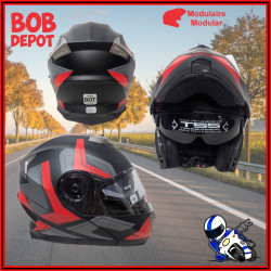 Casque de Moto Modulaire - RED GRAPHIC
