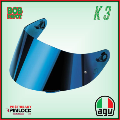 Visière AGV GT6-2 pour K3(XL, 2XL) – Bleu Iridium