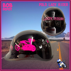 Demi-Casque de Moto Beanie PINK LADY RIDER