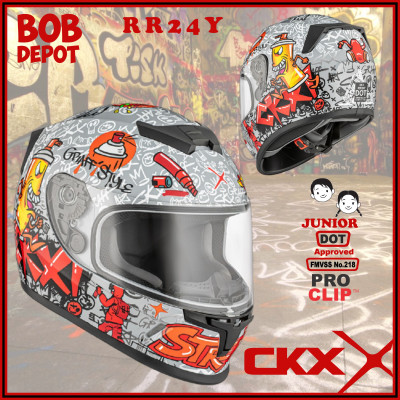 Casque de Moto Intégral RR24Y GRAFF Junior - Gris