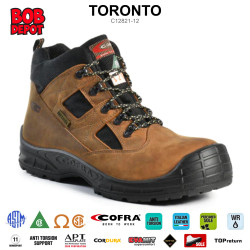 Bottes de Travail 6'' TORONTO  en Cuir Nubuck - Brun/Noir