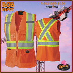 Veste de Sécurité Tricot de Poly Interlock - Orange/Hi-Viz