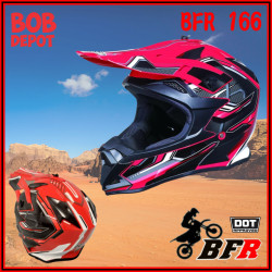 Casque Hors-Route - Noir/Rouge