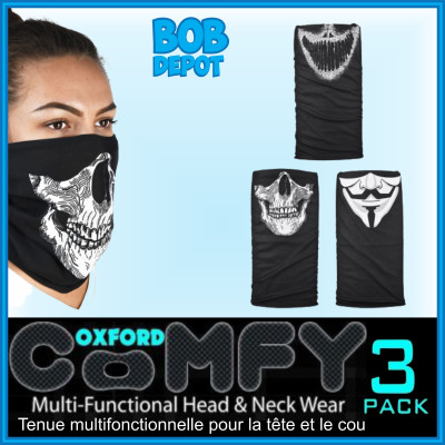 Cache-tête et Cou COMFY MASKS - Paquet de 3