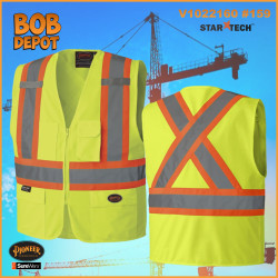 Vestes Sans Manches avec Zipper - Jaune/Hi-Viz