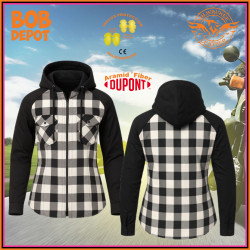 Chemise de Moto capuchon Renforcé avec Aramid Kevlar DuPont™