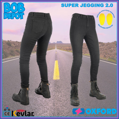 Pantalon de Moto SUPER JEGGING WS Regulier - Noir