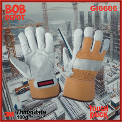 Gants en Cuir de Vache Refendu- Isolant 3M Thinsulate 100 g.