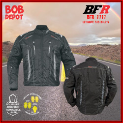 Manteau de Moto ULTIMATE VISIBILITY - Noir/Gris