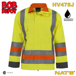 Manteau de Signaleur Imperméable - Hi-Viz