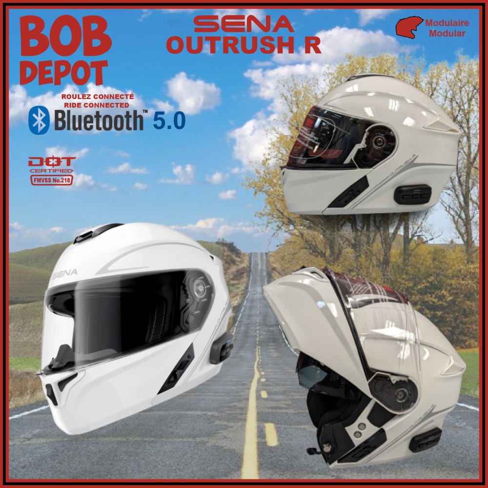 Casque moto scooter modulable SENA Outrush r Bluetooth casque avec systeme  de comunication intégré