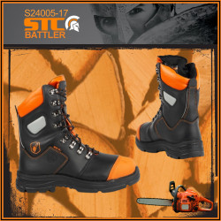 Bottes pour Bûcheron BATTLER - Noir/Orange