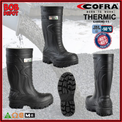 Bottes Imperméable THERMIC Isolé Protection Métatarse - Noir