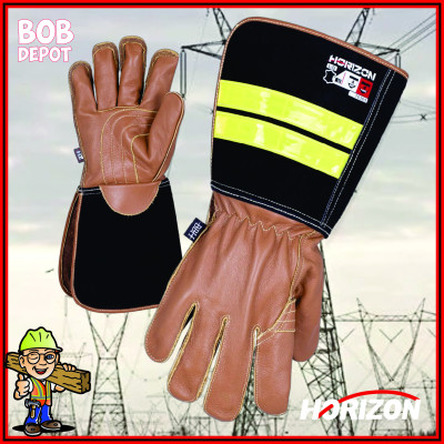 Gants de Monteur en Cuir de vache - Bandes Réfléchissantes
