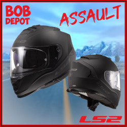 Casque de Moto Intégral ASSAULT Solid - Noir Mat