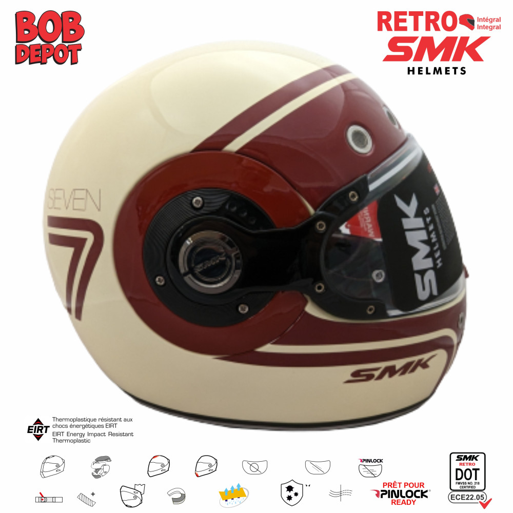 Casque moto jet Retro seven - Les Bikeuses