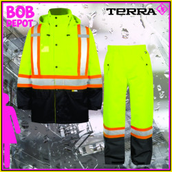 Ensemble de Pluie 2 Morceaux - Jaune/Hi-Viz