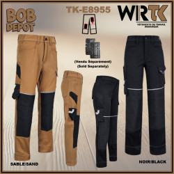 Pantalon de Travail Cargo avec Poches pour Genouillères