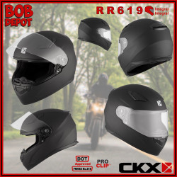 Casque de Moto Intégral RR619 Solid - Noir Mat