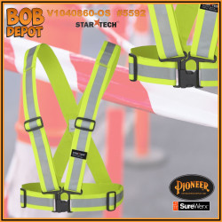 Ceinture/Bretelle de Sécurité de Ajustable - Jaune/Hi-Viz