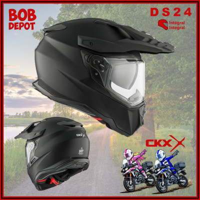 Casque de Moto/Adventure/Hors-Route DS24 - Noir Mat