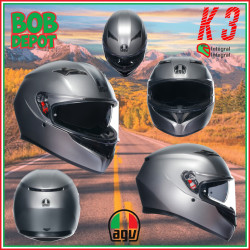 Casque de Moto Integral K3 E2206 - Gris Mat