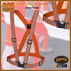 Ceinture/Bretelle de Sécurité Ajustable - Orange Hi-Viz