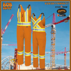 Salopette de Sécurité Poly/Coton - Orange/Hi-Viz