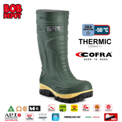 Bottes Imperméable THERMIC Isolé Protection Métatarse - Vert