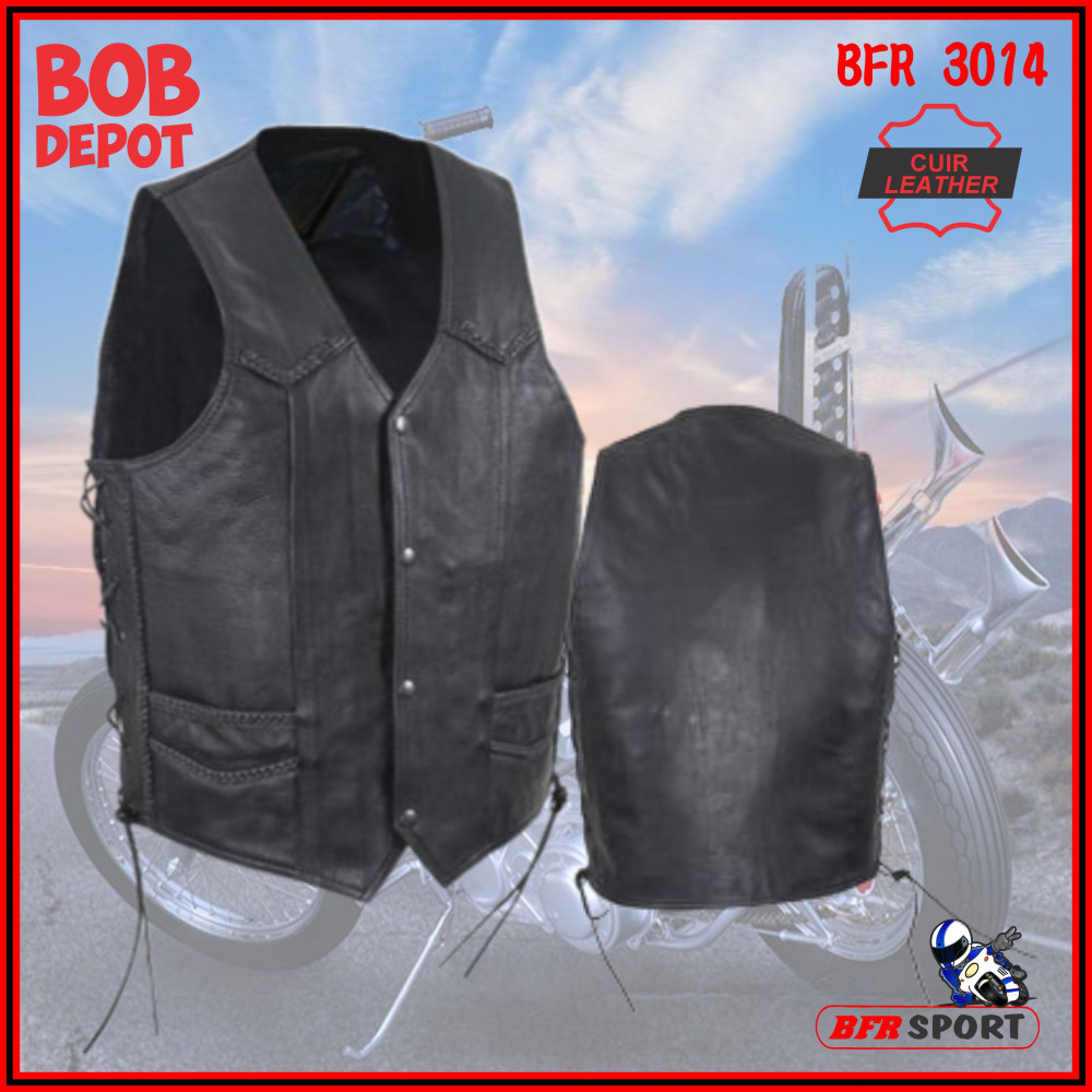 Veste sans manche biker sale