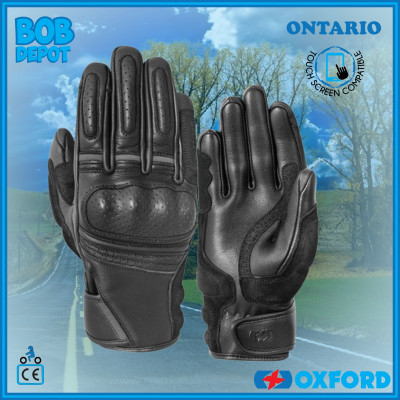Gants de Moto ONTARIO - Noir