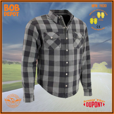 Chemise de Motard Renforcé avec Aramid® Kevlar® de DuPont™