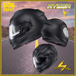 Casque de Moto Intégral RYZER - Noir Mat